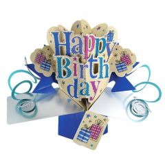 Happy Birthday Pop-up Card - Presents (3 Pack) 28-199