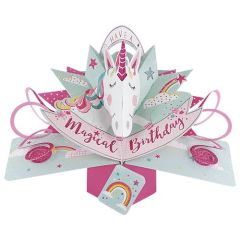 Happy Birthday Pop-up Card - Unicorn (3 Pack) 28-248