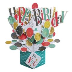 Happy Birthday Pop-up Card - Balloons (3 Pack) 28-249