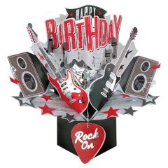 Happy Birthday Pop-up Card- Rock (3 Pack) 28-257