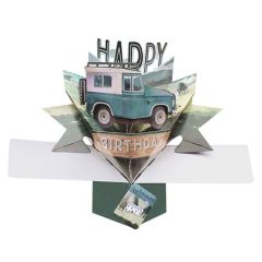 Happy Birthday Pop-up Card - Land Rover (3 Pack) 28-258