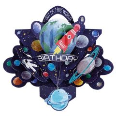 Happy Birthday Pop-up Card - Space (3 Pack) 28-260