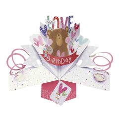 Happy Birthday Pop-up Card - Bear (3 Pack) 28-264