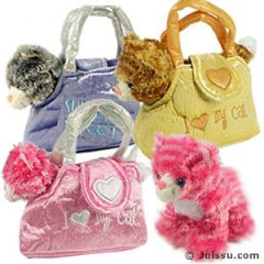 8.5" Cute Cats In Carry Purse 35-416