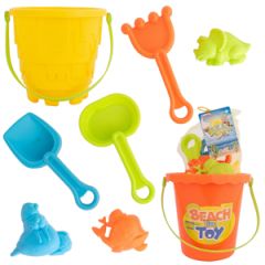 Sand Bucket Toys - 7 Piece Set 56-705
