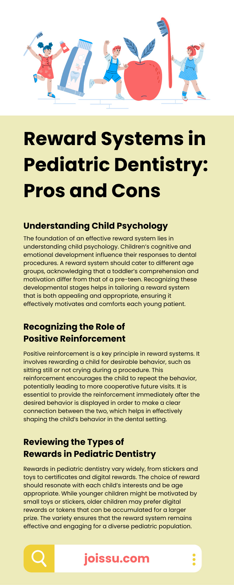 Reward Systems in Pediatric Dentistry: Pros and Cons